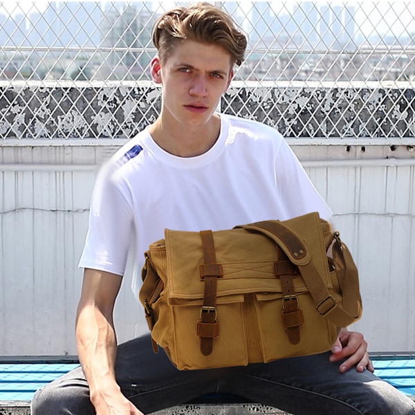 Herrar Canvas En axel väska Crossbody väska herr casual väska Herrväska