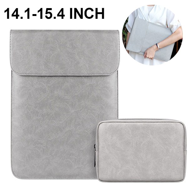 Laptopfodral Kompatibelt med MacBook Dell, med Liten Väska, Konstläder Notebook Datorfodral Skyddande Holster