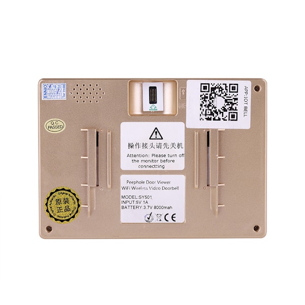 5'' LCD WiFi Digital Dörrtittare Dörrtelefon Dörrklocka Intercom IR Nattsyn US