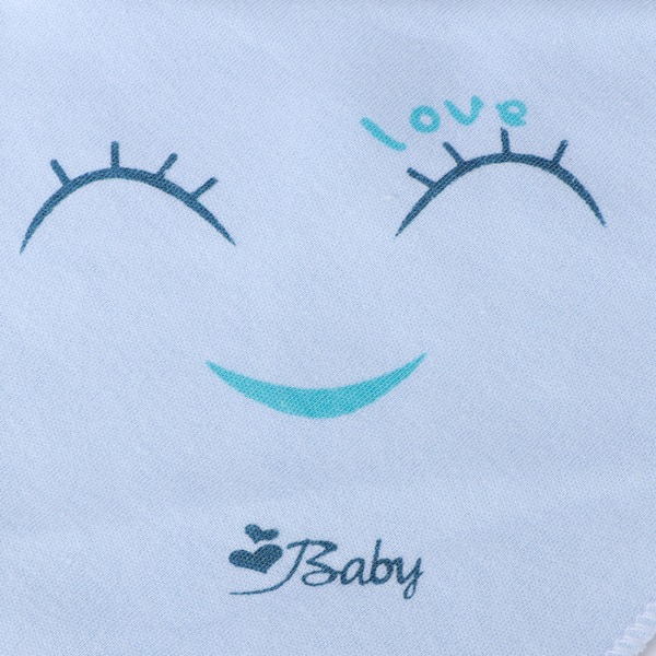5-pack Baby Spädbarnsbandanas Unisex Mjuka Babysalivkläder Halsduk för Drool Blå