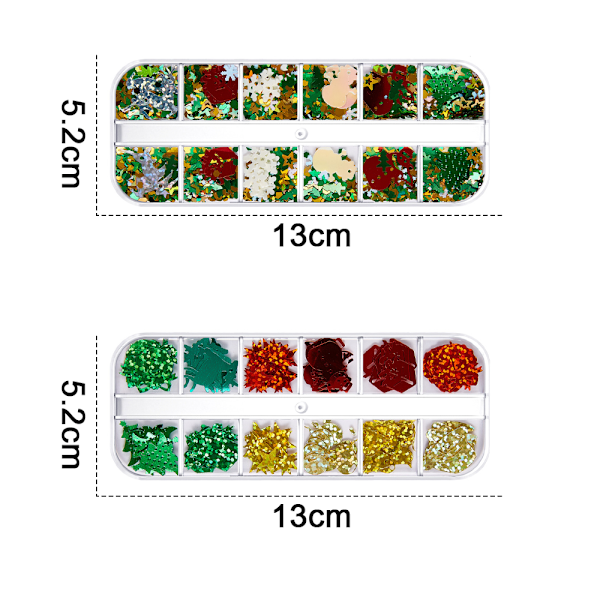 Färgade paljetter nagelkonst, glitter tunna paljettflingor