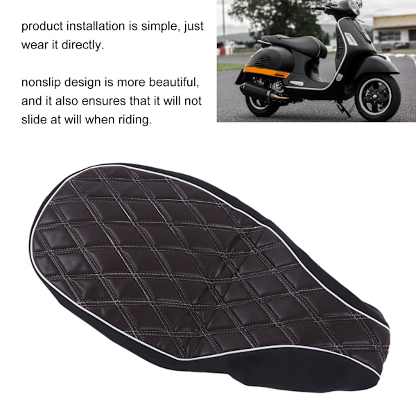 Sadelbetræk i Læder til Udskiftning af Vespa 125/150 Sprint Fast Ts Super Vbb Vba Vnb GTR Gl Brun