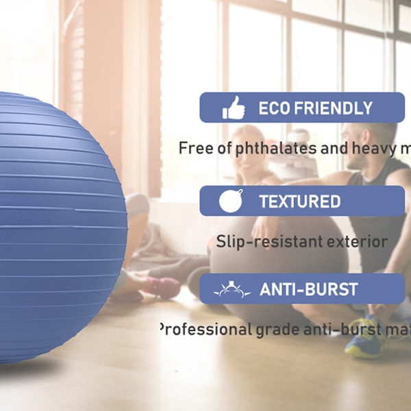 Träningsboll - Stabilitetsboll i tungt material - för Fitness, Träning, Gym