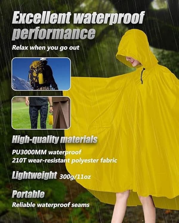 Poncho - Raincoat - Waterproof - Quick-drying - Breathable - Portable - Tear-resistant - Foldable - Lightweight - Reusable