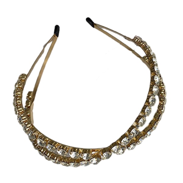 1 st utsmyckat hårband med kors i vintage-stil, strass och legering