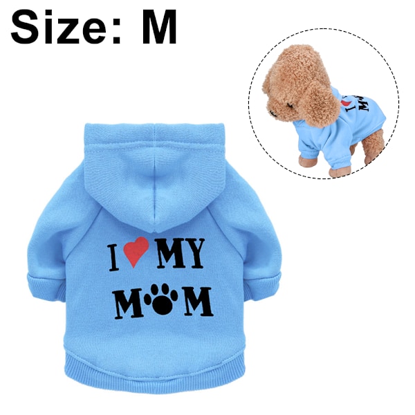 Hund T-skjorte Jeg elsker mamma Hund T-skjorte for liten hund klær, for små mellomstore store hunder katter gutt jente