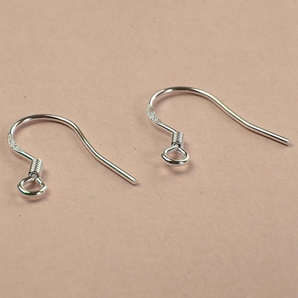 925 Sterling Hopea Ranskalaiset Langat Korvakorun Koukut Kala Koukut Korvakorut Sterling Hopea Korvakorut