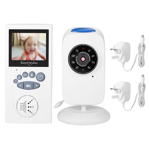 2,4 tum Trådlös Digital Video Babymonitor Babysitter Intercom Kamera UK 100-240V