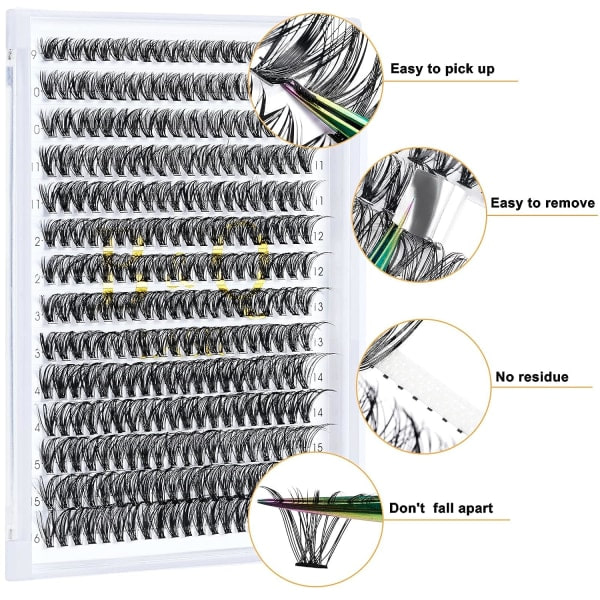 Lash Clusters 40D-0.07C-10 B&Q Lash Individuella Fransar 240