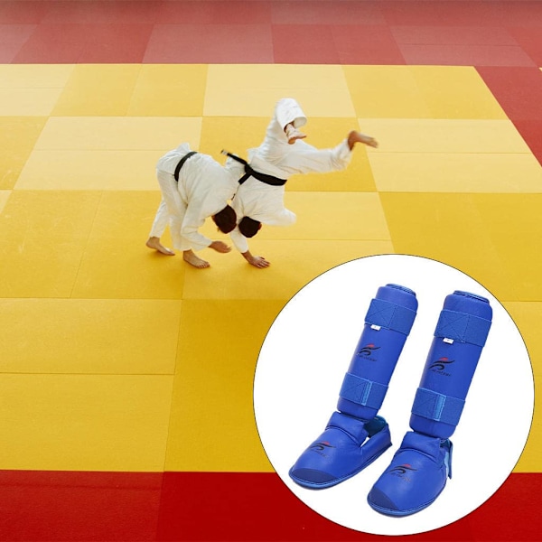 Shin Guards | MMA Bensskydd för Kickboxning Muay Thai Karate Kampsport Taekwondo Kung Fu | Sparringsskydd för Fot & Fotsteg | Skyddsutrustning