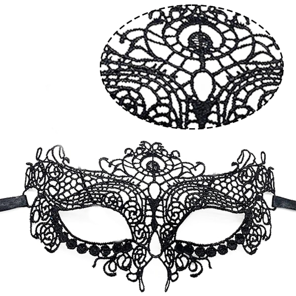 Mode Hårband med Kattungeöron Spets Ögonmask Kostym Par Romantisk Sexy Ögonmask Maskerad Mask Hår Elastisk Hoop