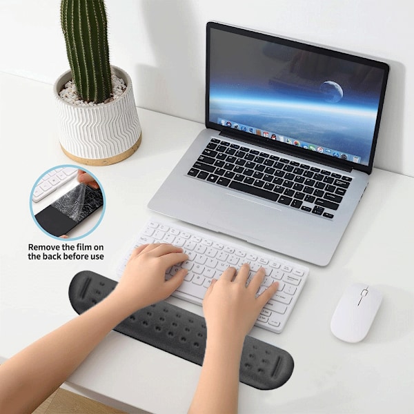 Ultra tyndt hukommelsesskum håndledsstøtte Blødt gel ergonomisk håndledspude egnet til computer, bærbar, kontor, spil, skrivning