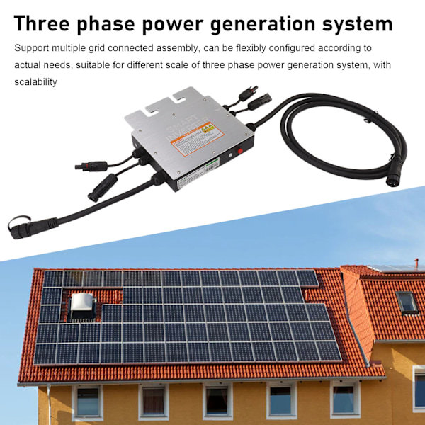 SG 600W Sinusformet Solinverter Aluminium Legering WiFi Solenergi Mikro Nettilsluttet Inverter til Strømproduktionssystem AC 120V 230V