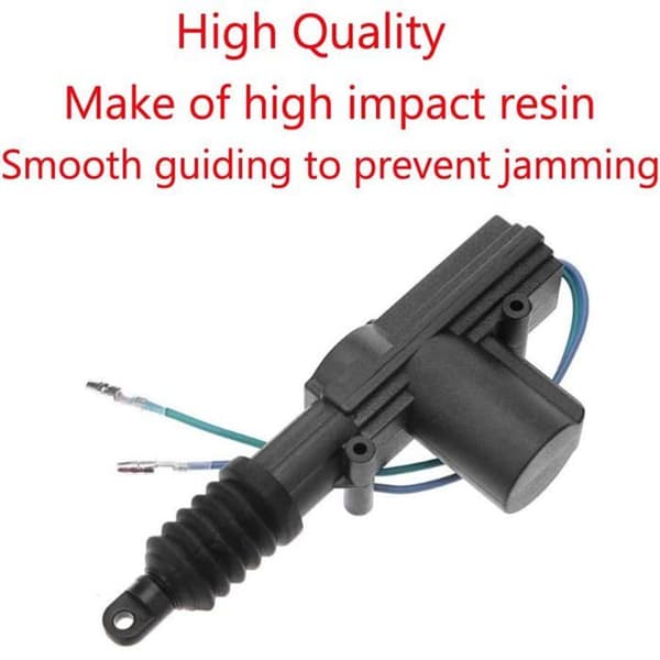 Black Universal Heavy Duty Car Door Lock Actuator 2-Wire 12V Central Locking Remote Control