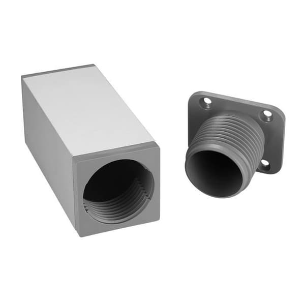Sæt med 4 justerbare hvide møbelben i aluminium – 15 cm