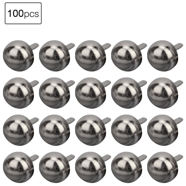 100 st Zinklegering 8MM Svampformade DIY Dekoration Nitar för Väska Skor Hatt Kläder Tillbehör Pistolfärg