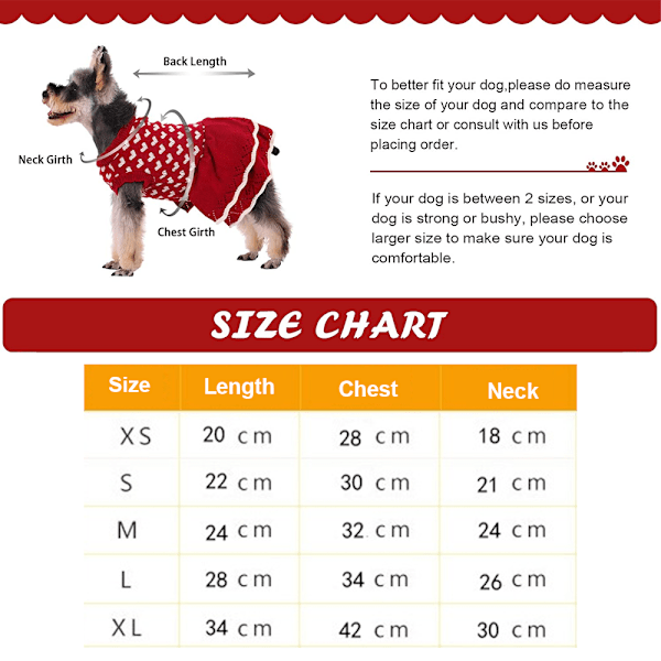 Hunde Hjerte Trøje Kjole Varme Hunde Trøjer Strikvest Høj Hals Trøje Hundekåbe til Små og Mellemstore Hunde