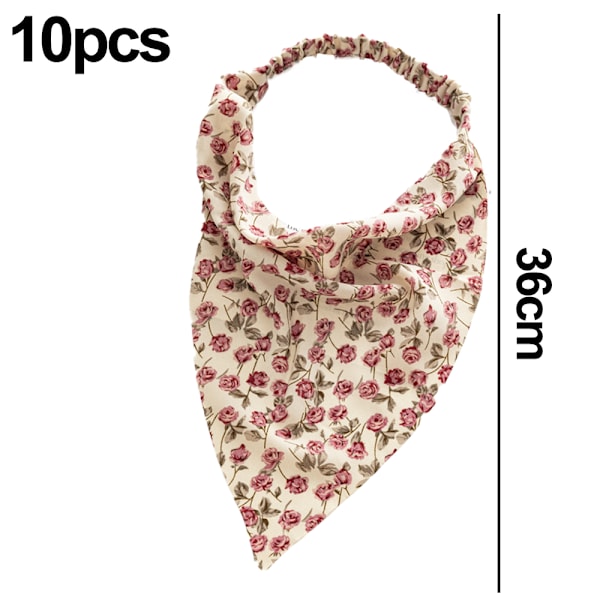 10 kpl Kukallinen Elastinen Hiustarvike Bandana Chiffon Hiushuivi Päännauha Päähuivit Naisille Tytöille Boho Hiustarvikkeet