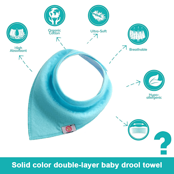 Baby Bandana Drool Bibs 10-pack - Spädbarnshaklappar för Pojkar, Flickor, Unisex för Tandsprickning och Dregling