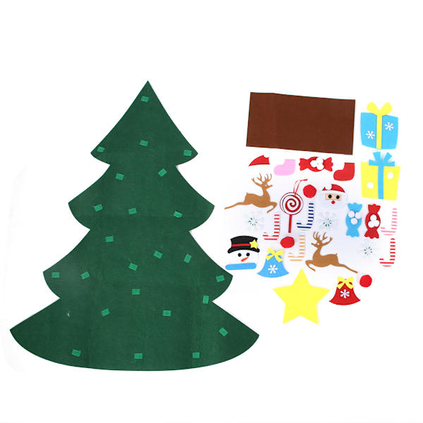 DIY Juletre 3D Julepynt Ornamentsett Utdanningsleketøy A-Stil Juletre
