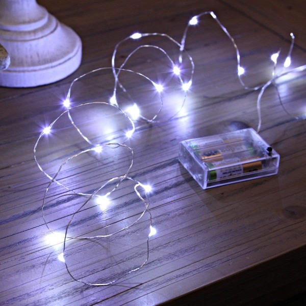 Vattentäta LED-slingor, 16,4 Ft/50 LEDs Fairy String Lights Starry, Batteridrivna String Lights för inomhus- och utomhusdekoration Bröllopshem