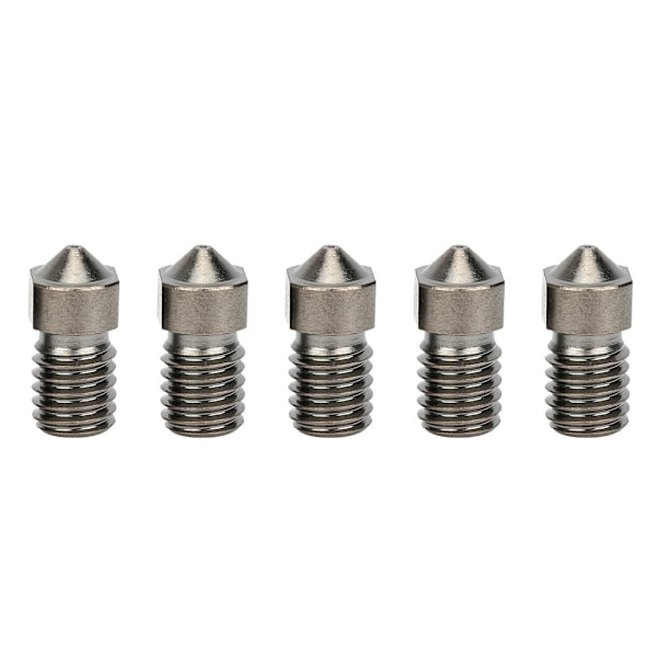5 kpl 3D-tulostimen suuttimia, kovatettua terästä, erittäin kestäviä tarvikkeita, tulostustarvikkeita, 0,4 mm