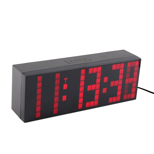 Digital LED Skrivebordsvækkeur med Snooze-funktion, Timer, Termometer og Fjernbetjening