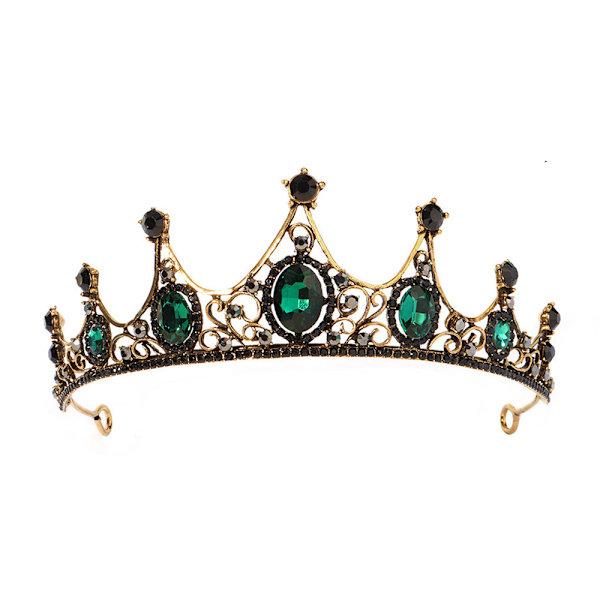 Dronningkrone og tiaraer Prinsessekrone for kvinner og jenter Krystall pannebånd for brud, prinsesse for bryllup og fest