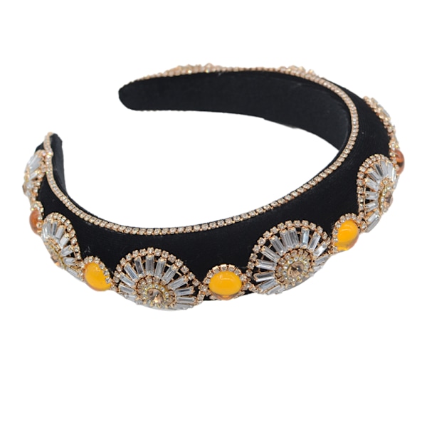 Krystal Rhinestone Pandebånd Til Kvinder Hvid Perle Pandebånd Til Piger Polstret Pandebånd Sort Fløjl Smykkekæde Hårbånd