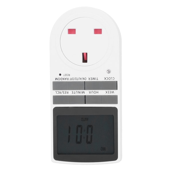 LCD Digital Programmerbar Uttak Timer Plugg Sokkel Plugin Timer for Elektrisk Apparat UK 230V