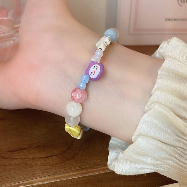 3 stk. søde Macaron armbåndsringe stjerne firkant til at pynte håndleddet