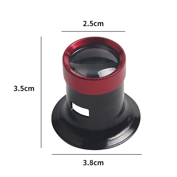Urmakareverktyg Metallförstoringsglas, Aluminiumlegering Ögonlupp Reparation, Förstoringsglas för Urmakare Reparation Ögonlupp Glasverktyg (5X /
