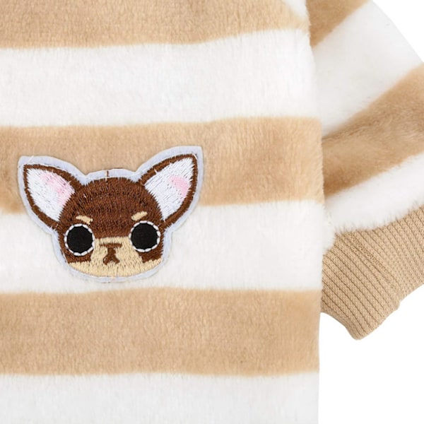 Hundeklæder Vinter kæledyrs tøj Kat kæledyr to ben sweater Hund farvet stribet sweater