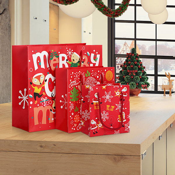 Julklappsinpackning för Godis och Små Presenter (Mönster 14*15*7cm)