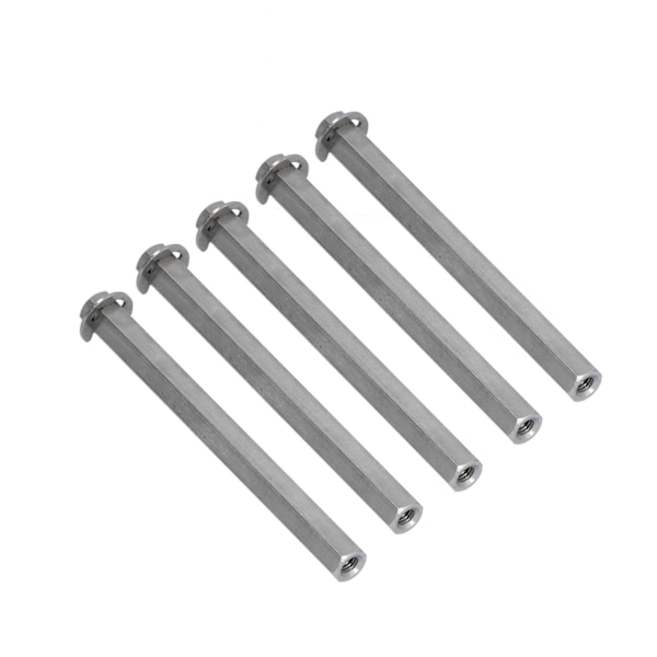5 stk Lange Stangmutter Hex Kobling Hunnlig Gjenget Rett Stang Rustfritt Stål for Gobilda Dia 8mm4106‑4008‑0960