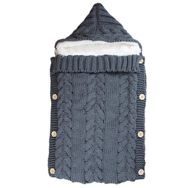 Nyfödd filt Baby swaddling filt Stickad sovsäck filt