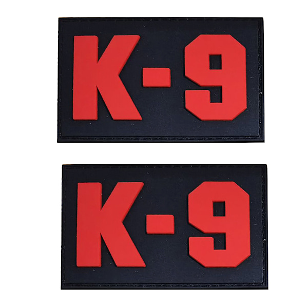 2 Stykker Militær K9 Politihund Hæklet og Loop Fuld Broderet Mærker Emblem Taktisk