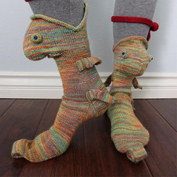 Teen Knitted Animal Pattern Socks Funky Mid Calf Socks
