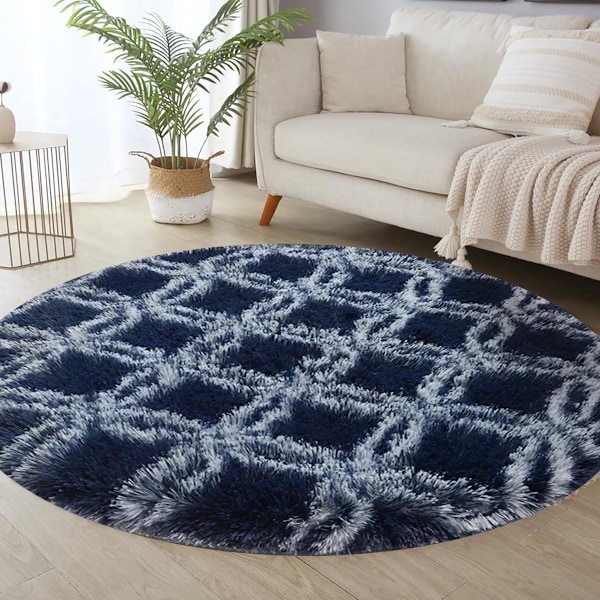 Rund fluffig matta för barn flickrum, 60 cm fluffig cirkelmatta för tonåringars sovrum, plysch luddig matta söt barnkammarematta$Mjuk rund fluffig sovrum