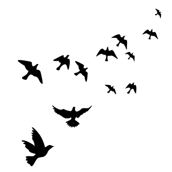 Vattentäta fåglar flygande klistermärke Vardagsrum sovrum vägg