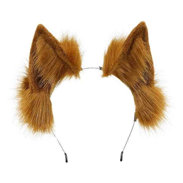 Handgjorda varg räv öron djur söta huvud accessoarer för Halloween katt öra hårbåge