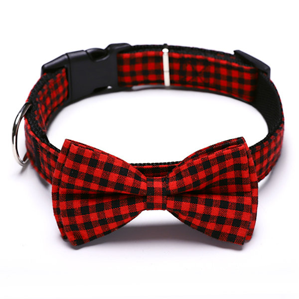 Hundebånd, HAOPINSH hundekrave Hunde plaid slips slips spænde let justerbart hundekrave