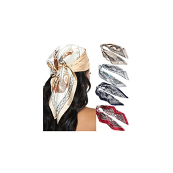 Blommig Elastisk Hårscarf Hårband - 3 ST Hårhuva Hårband Tryckt Blommig Hårscarves med Hårclips Huvudscarf Hårscarf Bandanas för