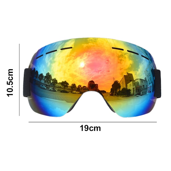 Ski-briller for utendørs sport, UV-beskyttelse, store sfæriske briller, unisex