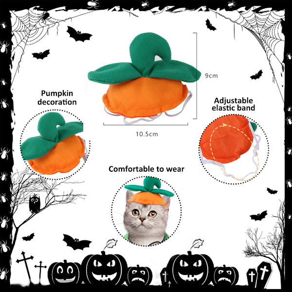 1 Set Lemmikkieläinten Kääntyvät Viitat Halloween Kurpitsa Kaksipuoliset Käytettävät Koiran Viitat Lemmikkieläinten Kissat Söpö Halloween Korut