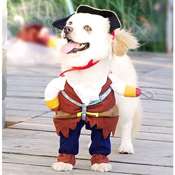 Ny rolig husdjurskläder pirat hund katt kostym dräkt Corsair klä upp festkläder kläder för katt hund plus hatt