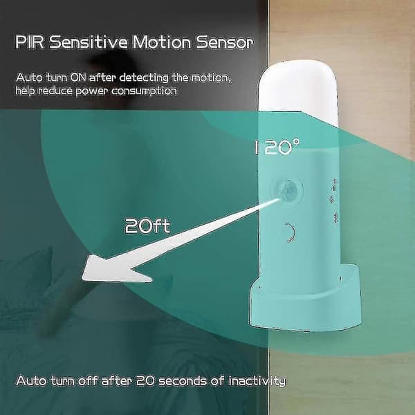 Motion Sensor Night Light Indoor USB Rechargeable Bedside Lamp Portable Night Light with Adjustable (Warm Light)