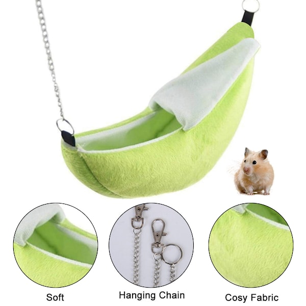 Hamsterbädd Hus Hängmatta Liten Djur Varm Bädd Hus Bur Bo Hamster Tillbehör för Socker Glidare Hamster Liten Fågel Husdjur