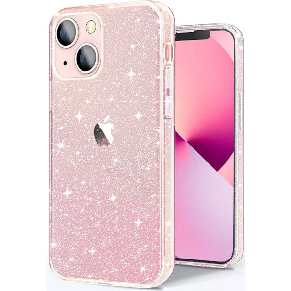 Kompatibel med iPhone 13 Case Clear Glitter Sparkle Bling