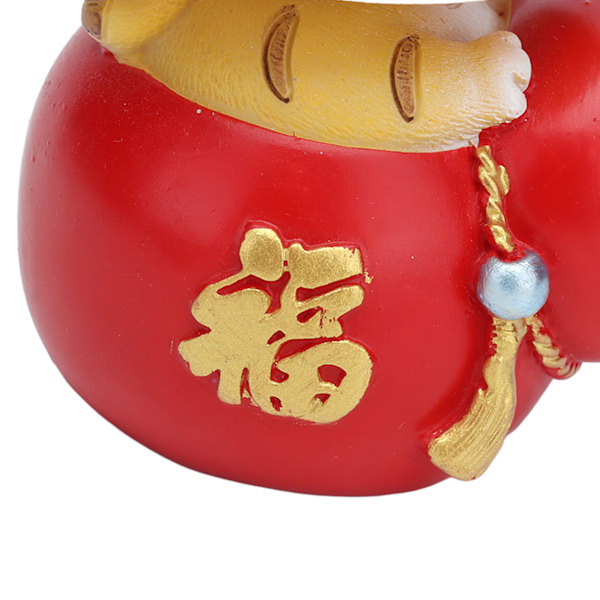 Tiger Ornament Premium Resin Sød Ekstravagant Lyse Farver Holdbar Bred Anvendelse Tiger LegetøjVelsignelse Tiger